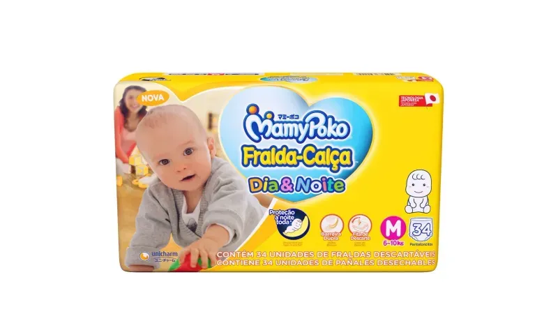 Fralda Calça MamyPoko Dia&Noite M 34 unidades