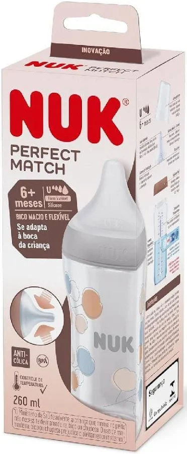 Mamadeira Nuk Perfect Match Fluxo Variável 260ml